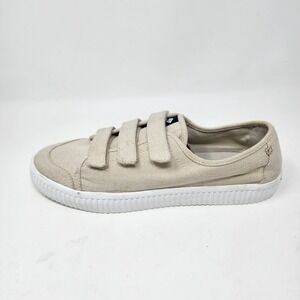Sperry Crest Creeper Hook & Loop Shoes Women's 11 Triple Strap Beige Memory Foam